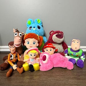 Disney Pixar Toy Story Plush Lot Woody Buzz Bullseye Lotso Bunny Gabby 8pc image 1