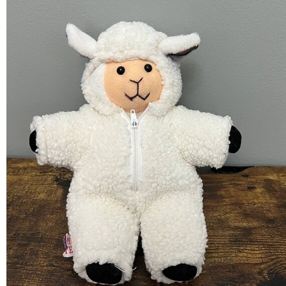 ヴィンテージ MARY MEYER ひつじ ぬいぐるみ Vintage 1992 Mary Meyer White Sheep Shear a Lamb in Wool Costume