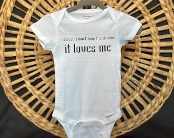 Reputation themed baby onesie