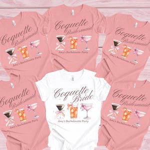 Custom Coquette Bachelorette Party Tee: Bridal & Bridesmaid Shirts