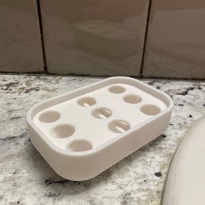 Soap Dish with Removable Top | Soap Saver with Drainage Holes | Bathroom & Kitchen Organizer | Durable + Easy to Clean