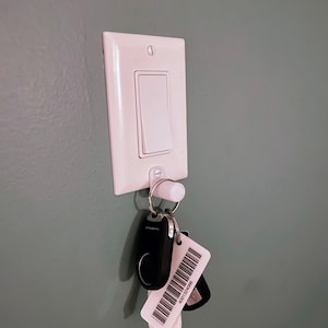 Lichtschalter Schlüsselhalter Haken - Minimalist Wand Schlüsselhalter (1 Pack) für Eingangsbereich oder Büro