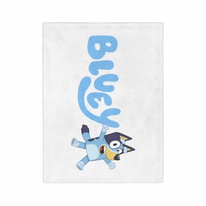 Cozy Bluey Blanket | Soft Velveteen Throw, Bluey Kids Blanket, Snuggle Time Decor, Gifts for Fans of Bluey, Nursery & Playroom Must-Have