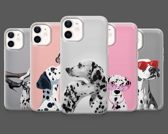 Dalmatian Phone Case Spotted Dog Puppy Cover for iPhone 17Pro, 16, 15, 14, 13, 12, Samsung S25,S24,S23Fe, S22, A16, A26, A56, Pixel 10, 9