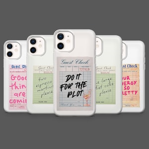 Gästcheck-telefonskal stort Diet Coke-citat för iPhone 17Pro, 16, 15, 14, 13, 12, Samsung S25, S24, S23Fe, S22, A16, A26, A56, Pixel 10, 9