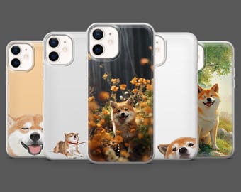 Shiba Inu Phone Case Japanese Dog Puppy Cover for iPhone 17Pro, 16, 15, 14, 13, 12, Samsung S25, S24, S23Fe, S22, A16, A26, A56, Pixel 10, 9
