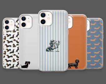 Dachshund Phone Case Sausage Dog Wiener Dog Cover for iPhone 17Pro, 16, 15, 14, 13, 12, Samsung S25,S24, S23Fe, S22,A16,A26,A56, Pixel 10, 9