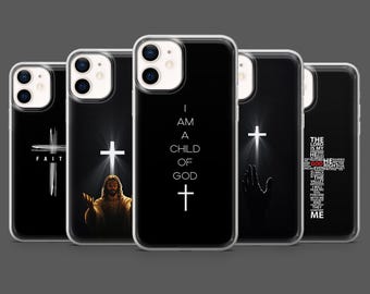 Holy Cross Phone Case Jesus Bible Faith Cover for iPhone 17Pro, 16, 15, 14, 13,12, Samsung S25, S24, S23Fe, S22, A16, A26, A56, Pixel 10, 9