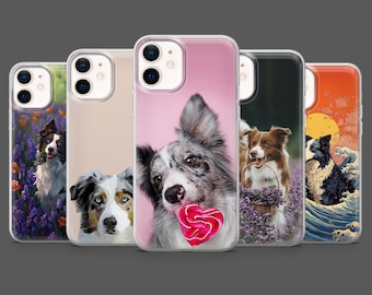Collie Dog Phone Case Rough Collie Puppy Cover for iPhone 17Pro, 16, 15, 14, 13,12, Samsung S25, S24, S23Fe, S22, A16, A26, A56, Pixel 10, 9