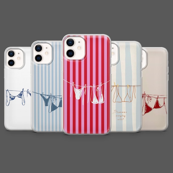 Summer Phone Case Bikini Vacation Ocean Cover for iPhone 17Pro, 16, 15, 14, 13,12, Samsung S25, S24, S23Fe, S22, A16, A26, A56, Pixel 10,9