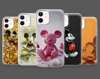 Disney Phone Case Mickey Mouse Cartoon Cover for iPhone 17Pro, 16, 15, 14, 13,12, Samsung S25, S24, S23Fe, S22, A16, A26, A56, Pixel 10, 9