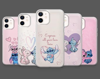 Stitch Phone Case Lilo Ohana Disney Cover for iPhone 17Pro, 16, 15, 14, 13,12, Samsung S25, S24, S23Fe, S22, A16, A26, A56, Pixel 10, 9
