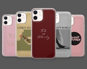 Feminist Phone Case Patriarchy Women Rights Cover for iPhone 17Pro, 16, 15, 14, 13, 12, Samsung S25, S24, S23Fe,S22,A16,A26,A56, Pixel 10, 9
