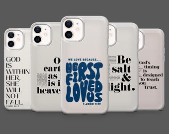 Bible Verses Phone Case Jesus Christian God for iPhone 17Pro, 16, 15, 14, 13,12, Samsung S25, S24, S23Fe, S22, A16, A26, A56, Pixel 10, 9