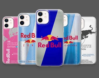 Red Bull Phone Case Energy Drink Edition Cover for iPhone 17Pro, 16, 15, 14, 13, 12, Samsung S25,S24,S23Fe,S22,A16, A26, A56, Pixel 10, 9