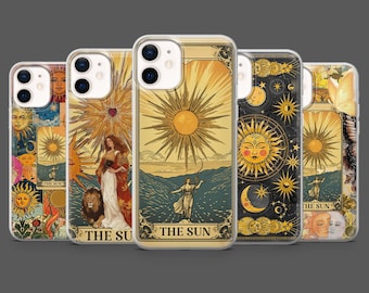 Sun Tarot Phone Case Celestial Spiritual Cover for iPhone 17Pro, 16, 15, 14, 13,12, Samsung S25, S24, S23Fe, S22, A16, A26, A56, Pixel 10, 9