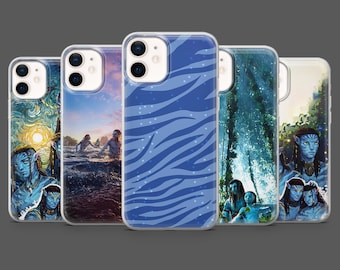 Avatar Phone Case Pandora Navi Skin Movie Cover for iPhone 17Pro, 16, 15, 14, 13, 12, Samsung S25, S24, S23Fe, S22, A16,A26,A56, Pixel 10, 9
