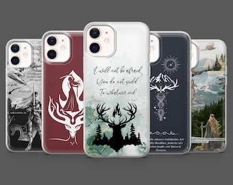 Throne of Glass Book Phone Case Fireheart Aelin Cover for iPhone 17Pro, 16, 15, 14,13,12, Samsung S25,S24,S23Fe,S22,A16,A26,A56, Pixel 10, 9
