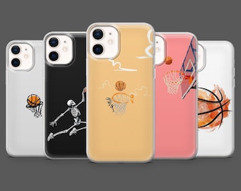 Basketball Phone Case Baller Sports Hoop Cover for iPhone 17Pro, 16, 15, 14, 13, 12, Samsung S25,S24, S23Fe, S22, A16, A26, A56, Pixel 10, 9
