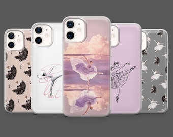 Ballet Phone Case Ballerina Tutu Pointe Cover for iPhone 17Pro, 16, 15, 14, 13, 12, Samsung S25,S24, S23Fe, S22, A16, A26, A56, Pixel 10, 9