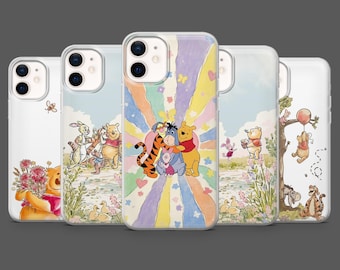 Winnie the Pooh Phone Case Piglet Robin Disney for iPhone 17Pro, 16, 15, 14, 13,12, Samsung S25, S24, S23Fe, S22, A16, A26, A56, Pixel 10, 9