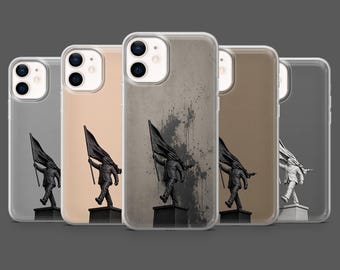 Banksy Phone Case Blind Patriotism Street Artist for iPhone 17Pro, 16, 15, 14, 13,12, Samsung S25, S24, S23Fe, S22,A16, A26,A56, Pixel 10, 9