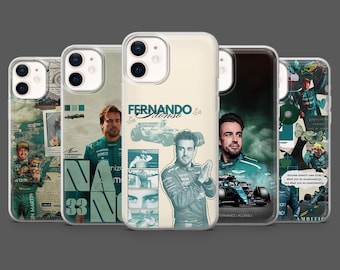 Fernando Alonso Phone Case F1 Formula 1 Cover for iPhone 17Pro, 16, 15, 14, 13,12, Samsung S25, S24, S23Fe, S22, A16, A26, A56, Pixel 10, 9