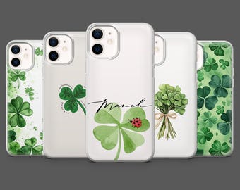 St Patricks Day Phone Case Shamrock Leprechaun Cover for iPhone 17Pro, 16, 15, 14, 13,12, Samsung S25, S24, S23Fe,S22,A16,A26,A56,Pixel 10,9