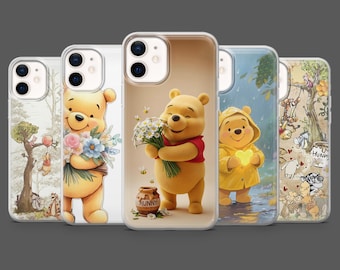 Winnie the Pooh Phone Case Piglet Robin Disney Cover for iPhone 17Pro, 16, 15, 14, 13,12, Samsung S25,S24,S23Fe,S22,A16,A26,A56, Pixel 10, 9