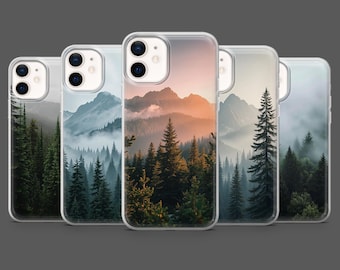 Forest Trees Phone Case Green Nature Cover for iPhone 17Pro, 16, 15, 14, 13, 12, Samsung S25, S24, S23Fe, S22, A16, A26, A56, Pixel 10, 9