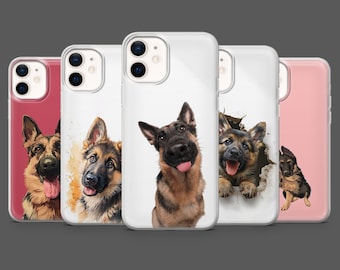 German Shepherd Phone Case Dog Lover Alsatian Cover for iPhone 17Pro, 16, 15, 14, 13, 12, Samsung S25,S24,S23Fe,S22,A16,A26,A56, Pixel 10, 9