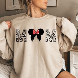 Disney Leopard Mom Sweatshirt, Disney trip Sweatshirt, Disney Mother's Day Sweatshirt,Gift for Mom,Best Mom Sweatshirt,Mickey mom,Mama Shirt