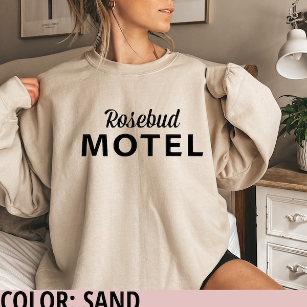 Rosebud Motel Sweatshirt,Rose Apothecary, Schitt Creek Sweatshirt, Handcrafted with Care, Moira Rose, David Rose, Schitt Creek Gift