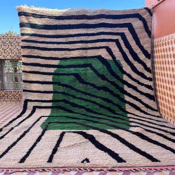 Custom Moroccan Rug | Handmade BeniOurain Rug | Morocco Area Rug | Berber Teppich | Flatweave Morocco Rug | Zebra Rug | Abstract Rug