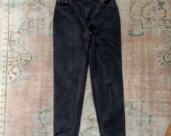 Vintage Levis 550 Black Relaxed Fit Tapered Leg Jeans 16 REG