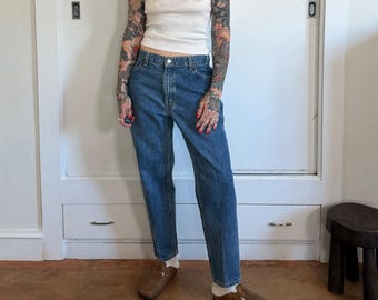 Vintage Levis 550 Relaxed Fit Tapered Leg Jeans Medium Wash USA Made 12 Petite