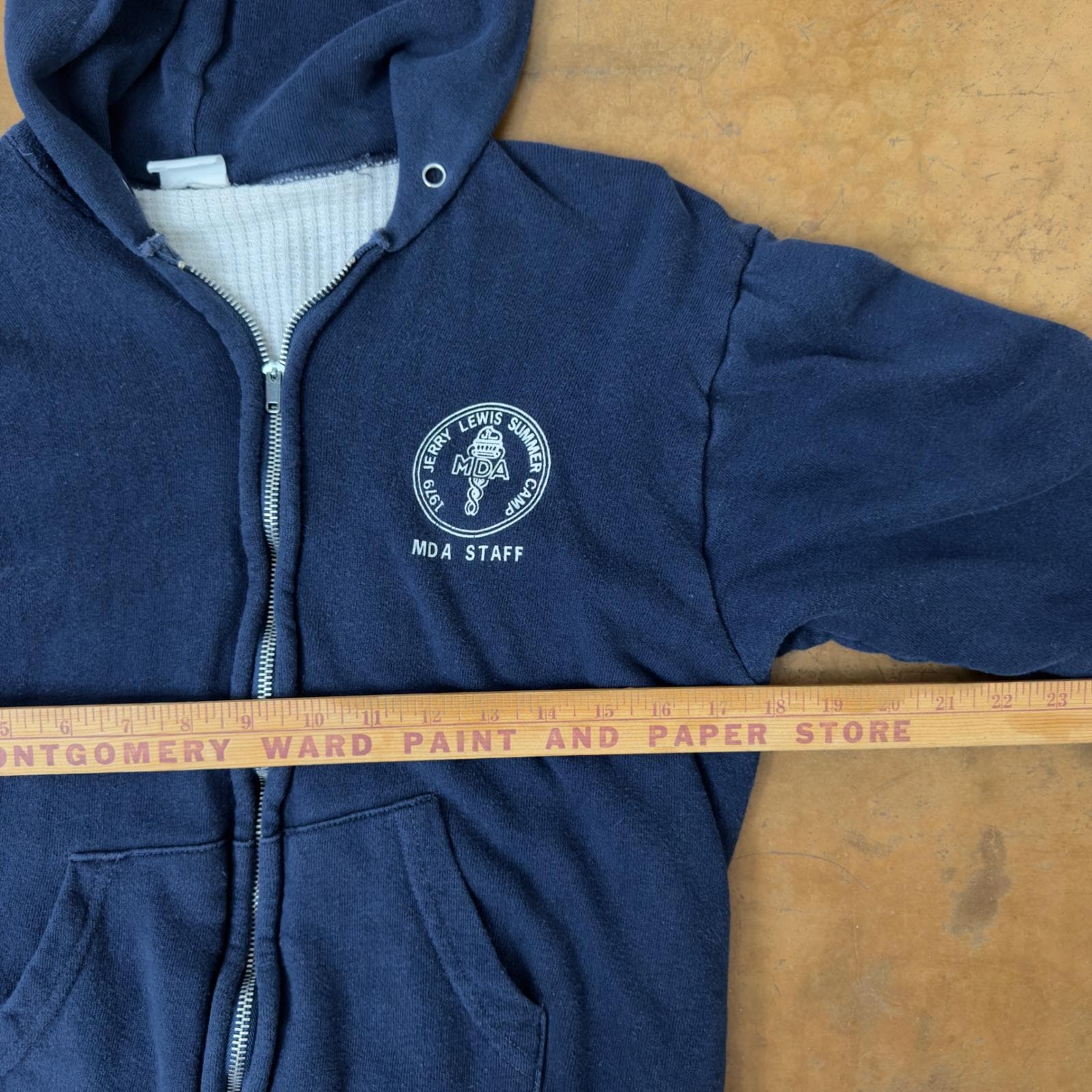 Vintage 1970s MDA Staff Jerry Lewis Summer Camp Thermal Lined Zip