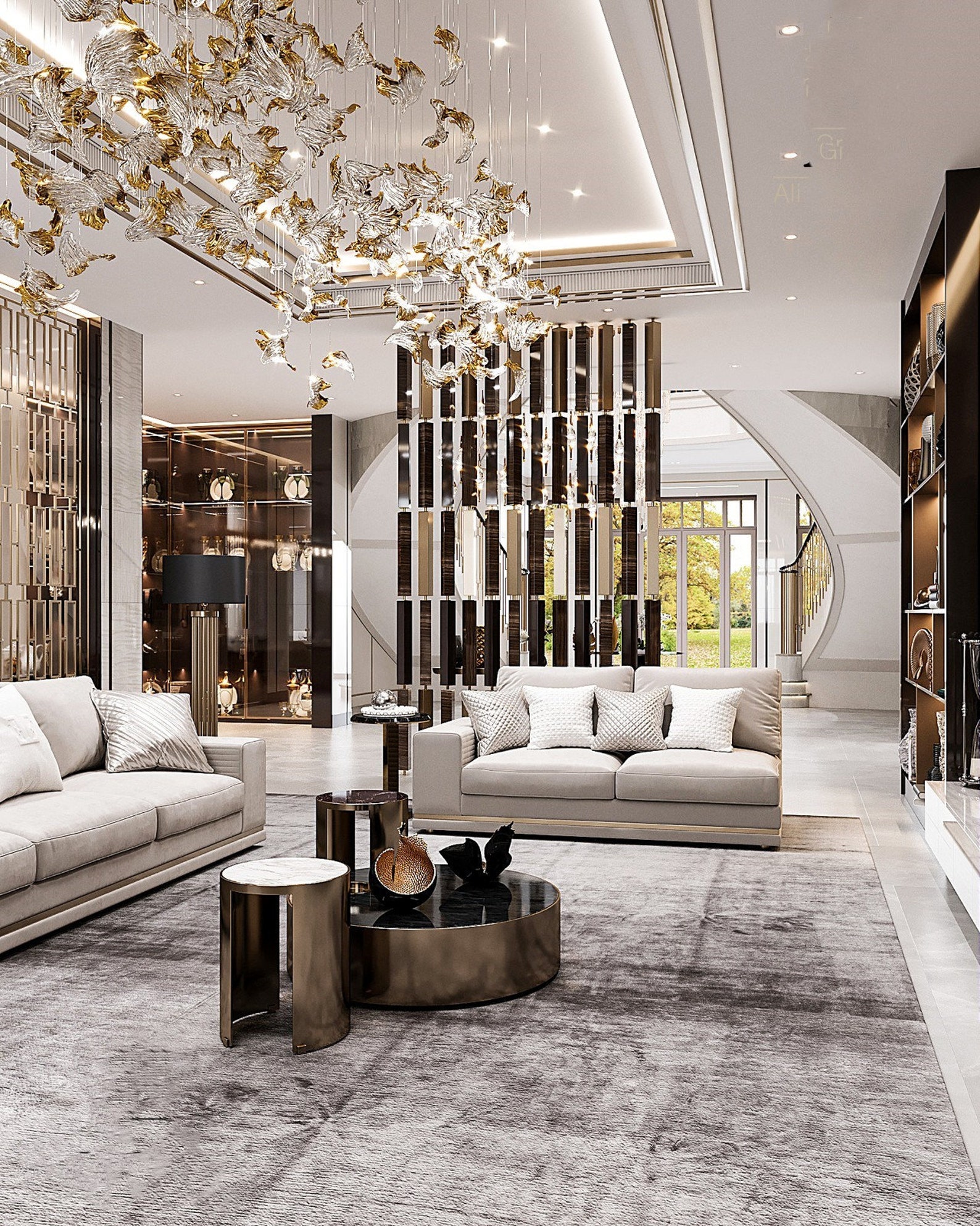 Photo inspiration: Gallery Detail: Modern Dining Chandelier Foyer Wavy Leaves