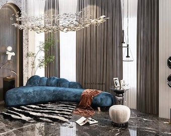 Custom modern-art-glass-lighting-pendant-chandelier-led - SWAY- CHANDELIER - Custom-dining-chandelier-staircase-lights-dining-lighting led