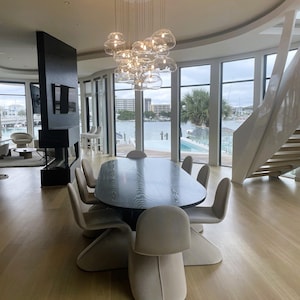 Modern-staircase-lights-dining-chandelier-CIELO CHANDELIER- Irregular globe oversized pendant lighting-high ceiling-Custom-stairwell-light