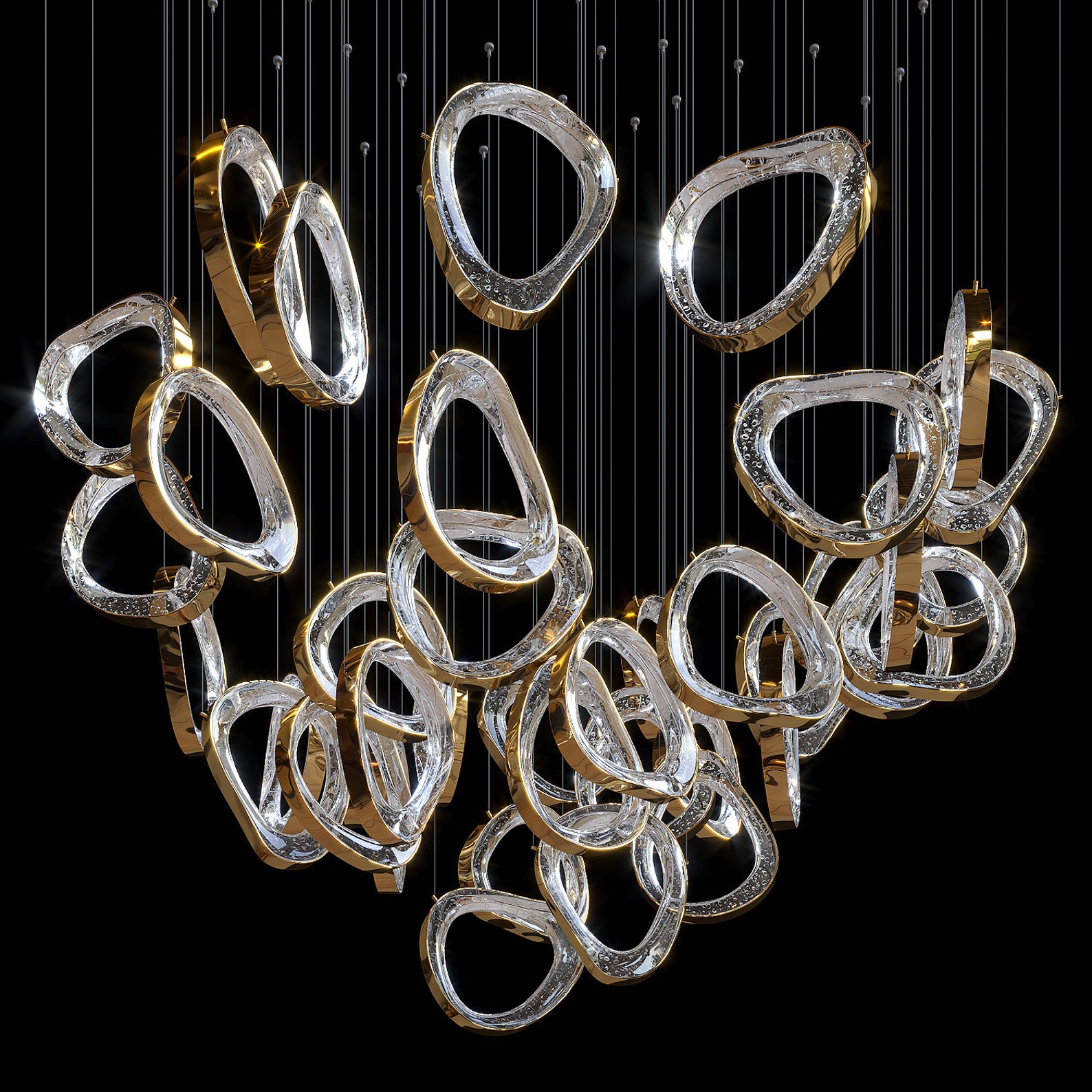 BEAUTIFUL STATEMENT CHANDELIER, Modern Entry Chandelier, Murano Art ...