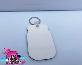 Llavero de tarro de cristal para sublimación en blanco - Llavero de sublimación en blanco