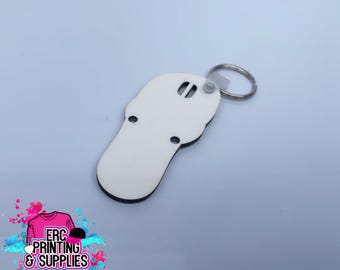 Flip Flop de sublimación en blanco de MDF - En blanco de sublimación - En blanco de MDF - Llavero