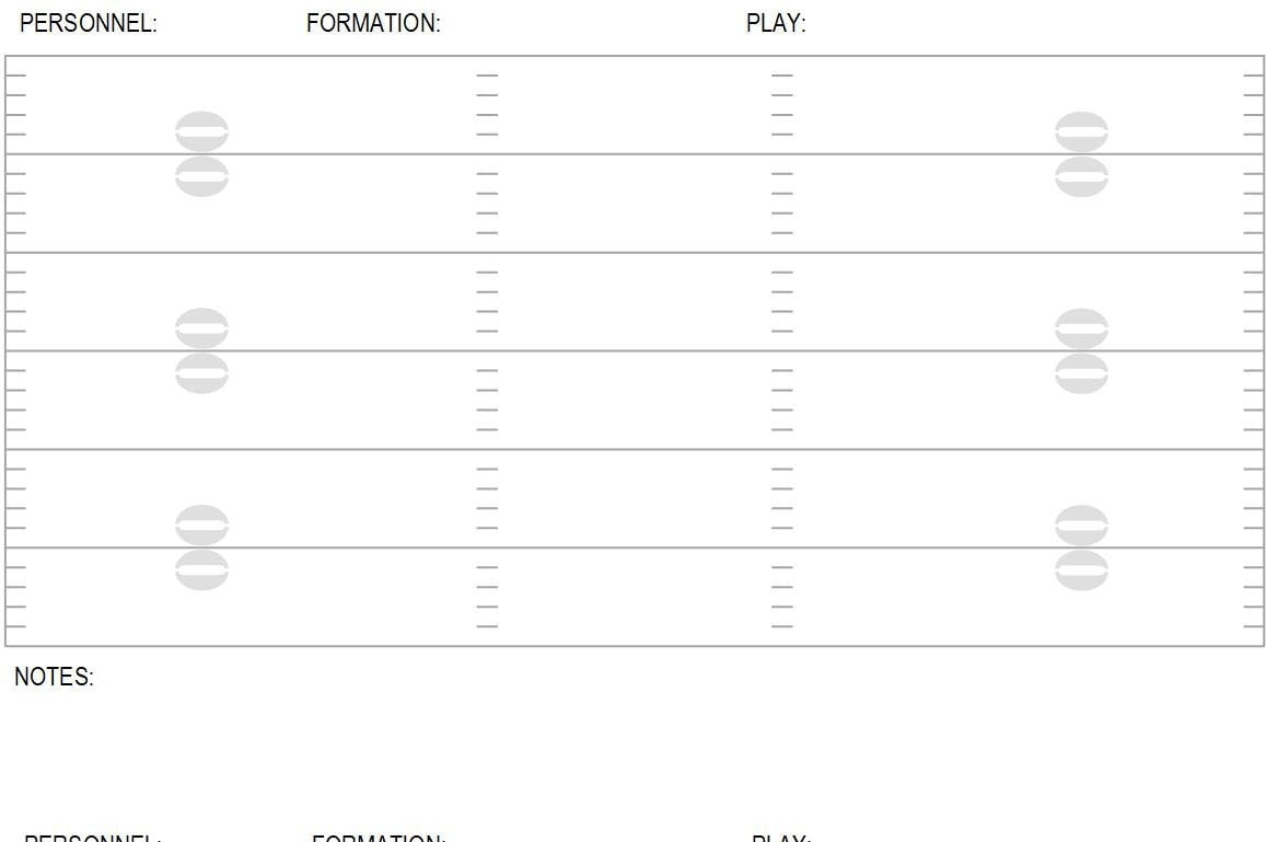 football-playbook-2-on-a-page-play-sheets-blank-sheets-pdf-digital-download-etsy