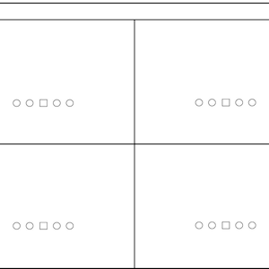 Hojas de Playbook de Fútbol 4 en una página Hojas de juego de paisaje Hojas en blanco PDF Descarga digital
