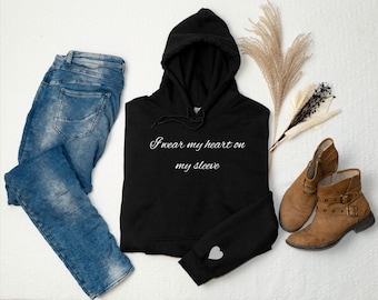 Romantic Embroidery Hoodie: Perfect for Valentine's Day, Cozy and Stylish Valentines Embroidery Hoodie for Her