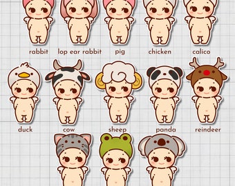 Animal Sonny Angels | Handmade Stickers