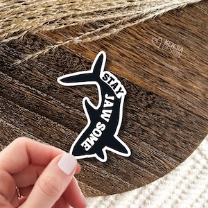 Stickers Rester génial/Citation de pensées positives/Autocollants requin mignon/Autocollants affirmations de santé mentale, c'est important