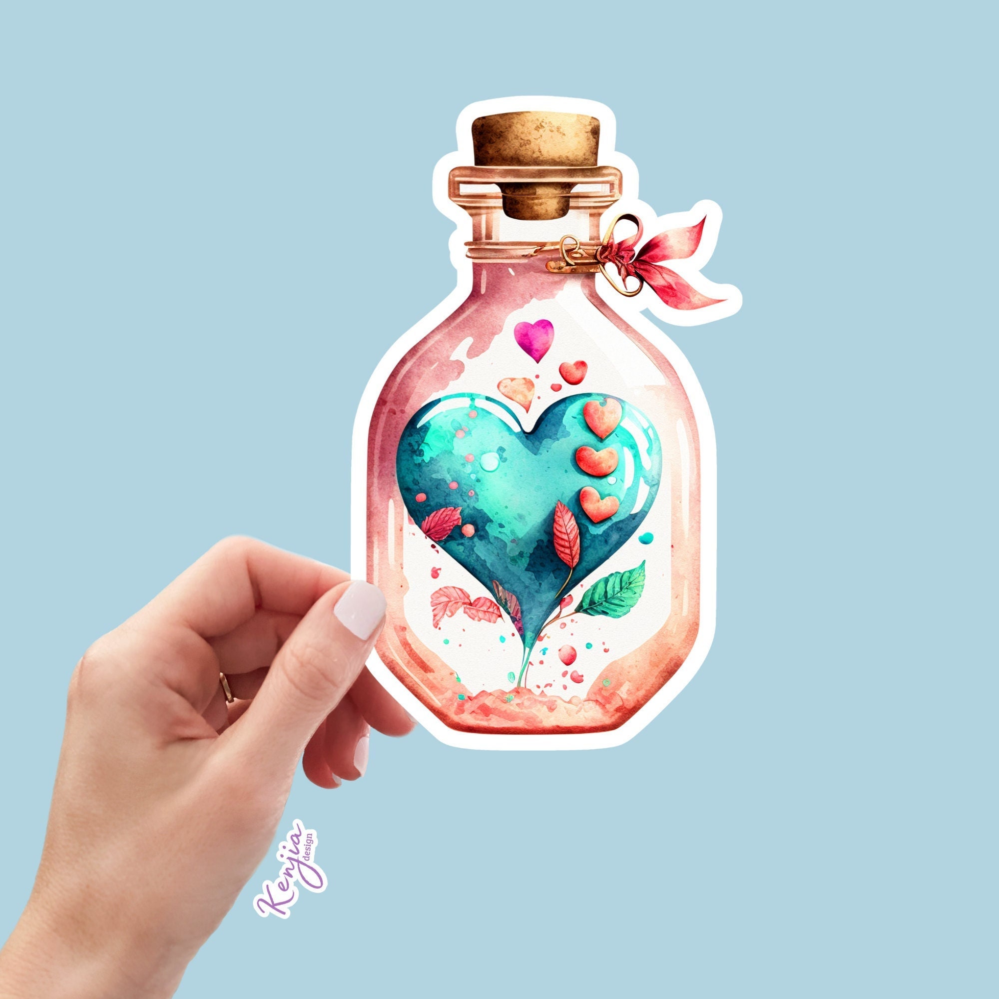 216 Adesivi Di San Valentino A Tema Amore – Cuori Colorati In Vinile Impermeabile Per Laptop, Borraccia, Album – Confezione 16 Fogli - 5