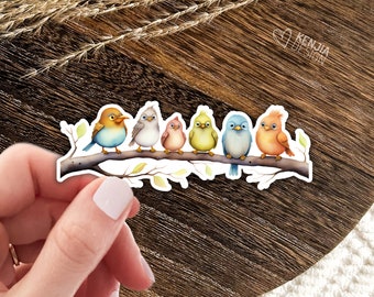 Funny Cute Birds Stickers / Bird Lovers Gifts / Bird Nerd / Bird Watcher / Birding Laptop and Kindle Stickers for Dirders / Nature Sticker